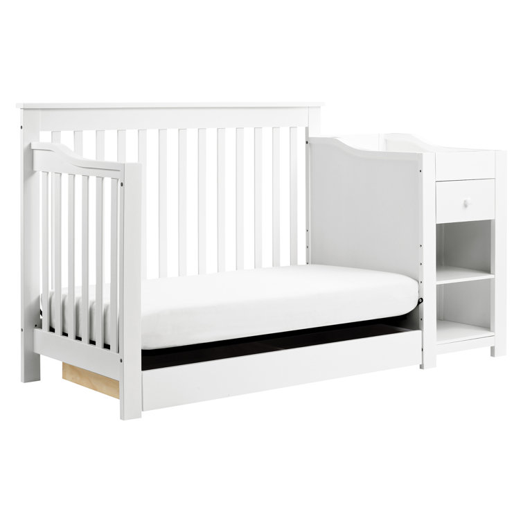 Piedmont 4 in 1 Convertible Crib and Changer with Storage Reviews Birch Lane